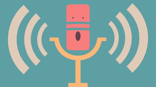 Retro microphone poster